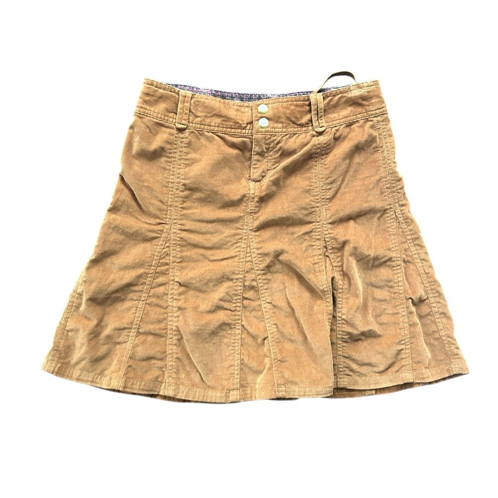 Athleta Tan Corduroy Skater Skirt Size 2
